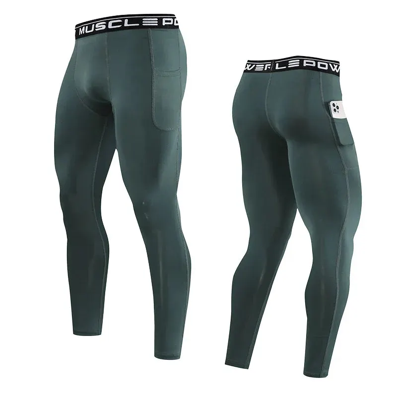 Athletic Compression Trousers Men's Gym Running Leggings for Fitness Maxct