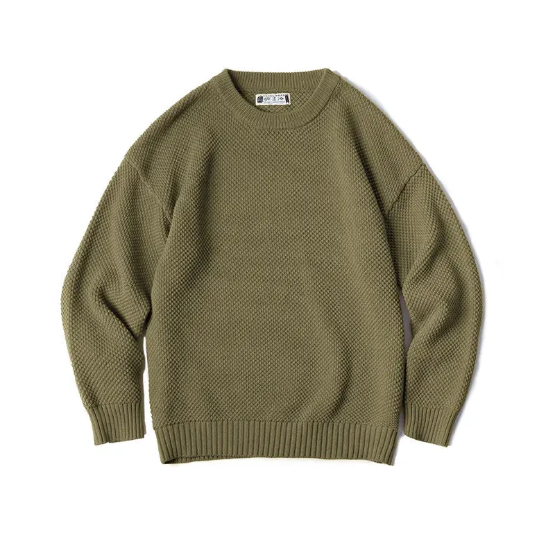Maxct Popcorn Knit Crewneck Sweater