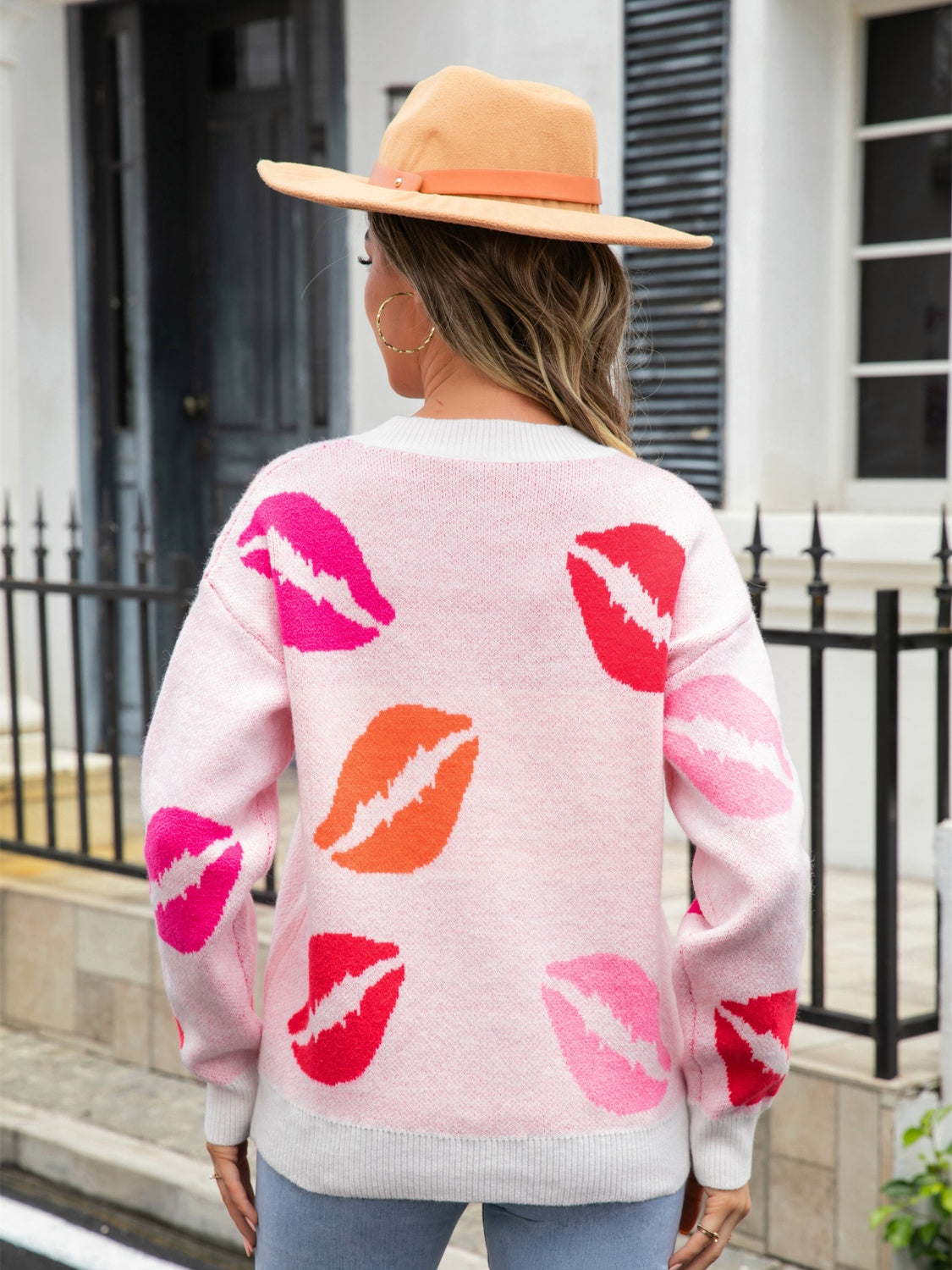 Maxct &Lip V-Neck Drop Shoulder Sweater