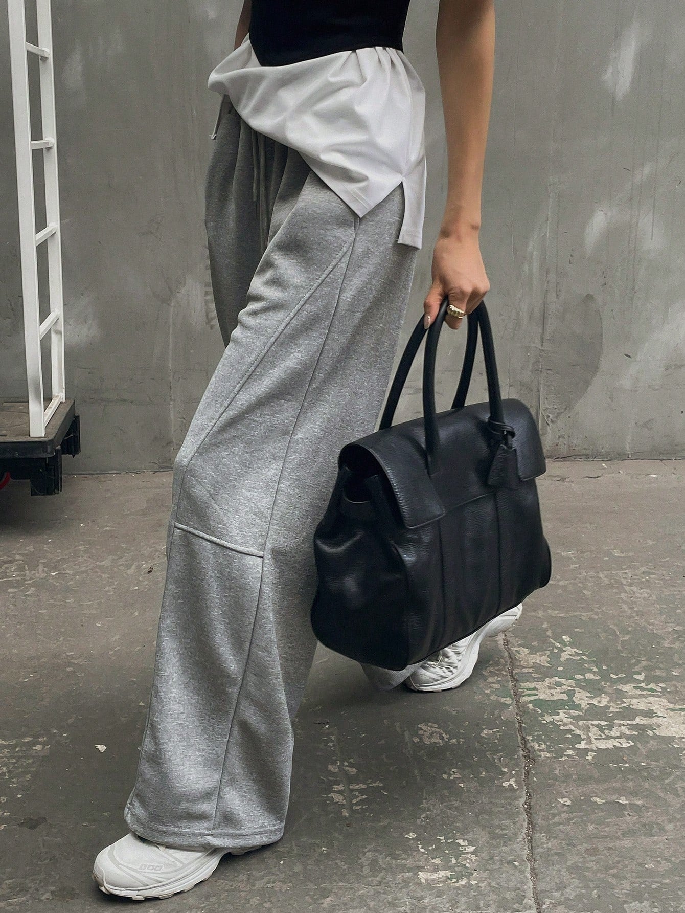 Maxct Women's Fashionable Loose Casual Sports Pants With Elastic Waist