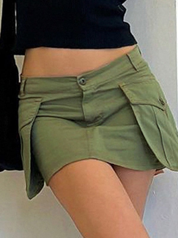 Size Friendly Pocket Cargo Mini Skirt Maxct