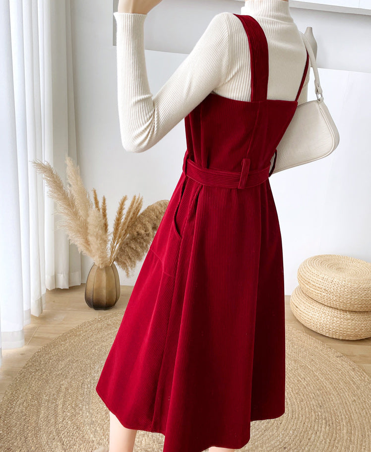 Corduroy Button Up Midi Dress Maxct