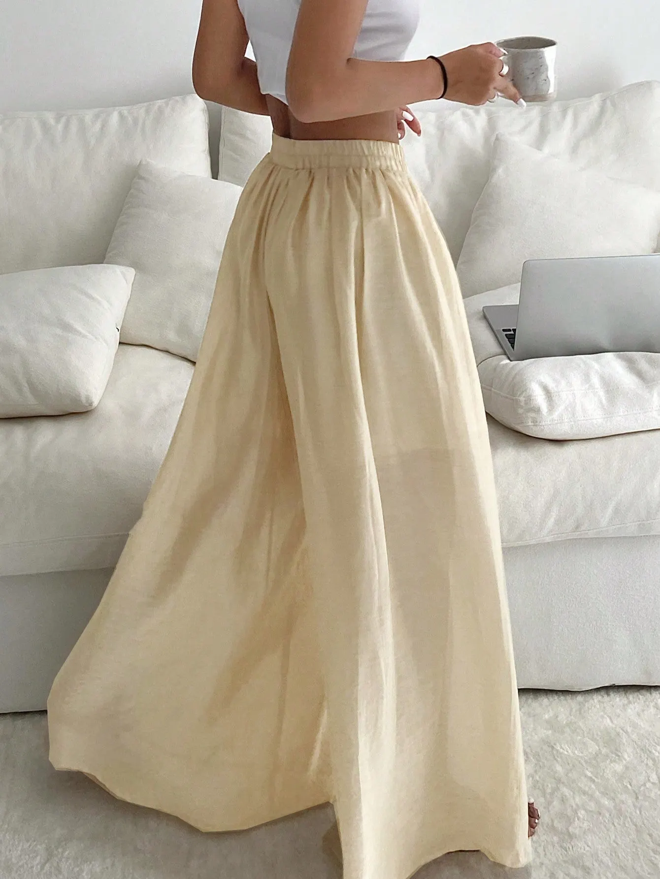 Maxct Spring/Summer Casual Loose Pantskirt Home Clothing
