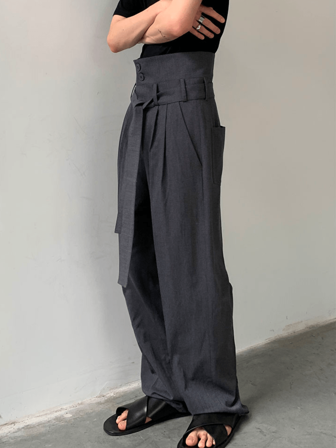 Maxct [COLN] high-waisted straight-leg pants NA321