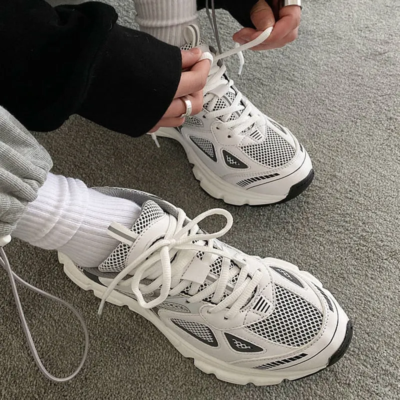Luxury Mesh Men's Chunky Sneakers Closed Training Athletic Maxct