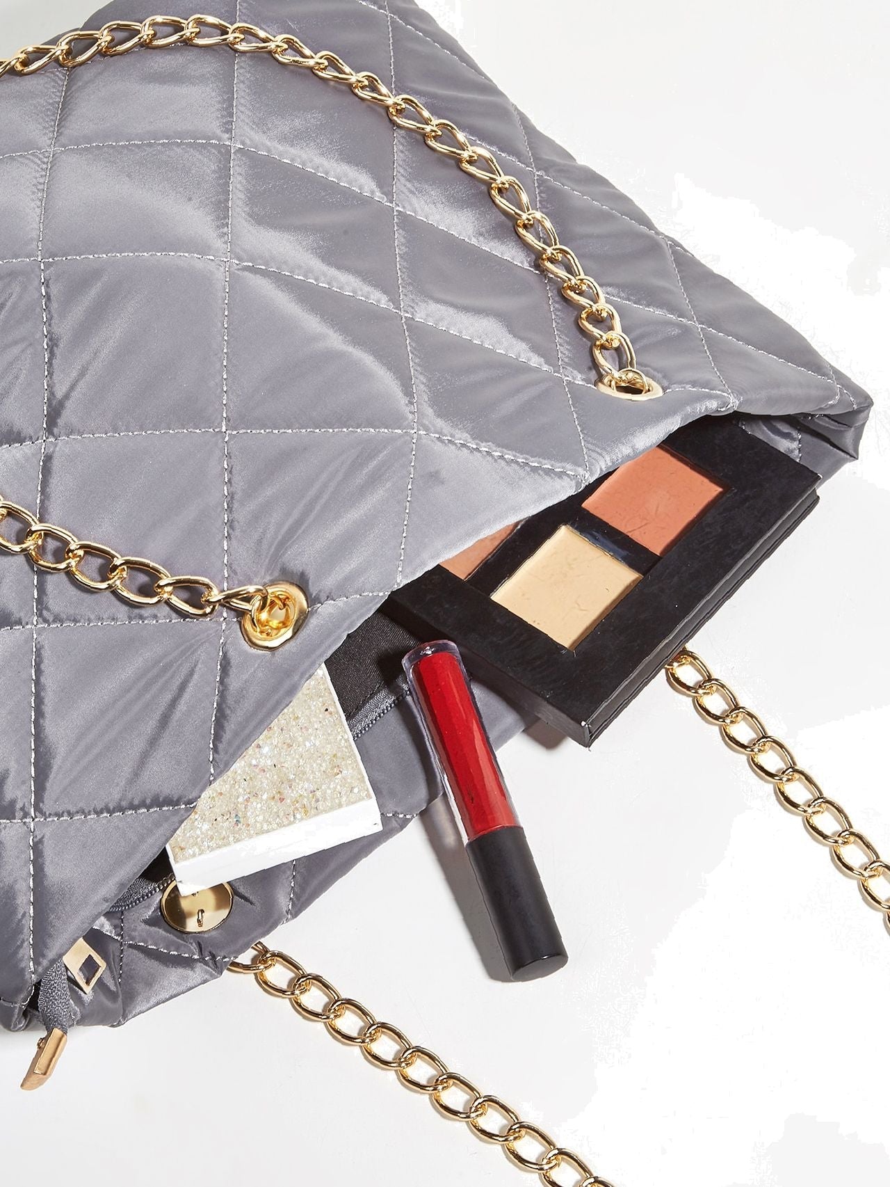 Maxct - Quilted Embossed Chain Shoulder Tote Bag  - Women Tote Bags