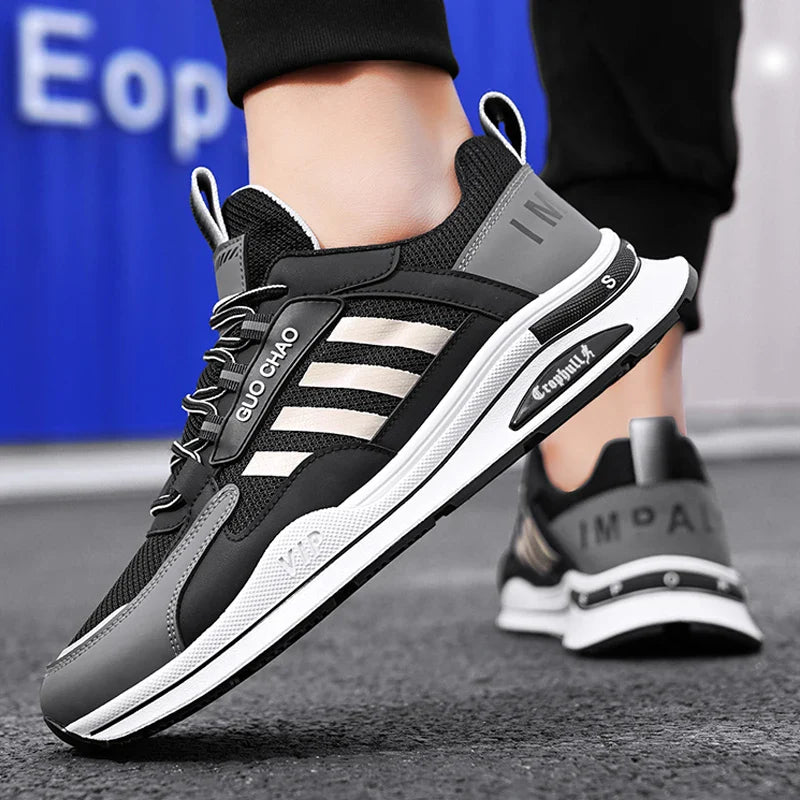 Men's Luxury Leather Sneakers Comfortable Summer Running Shoes Maxct