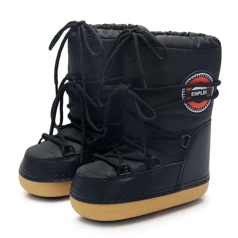 Winter Non-Slip Mid-Calf Slip-on Snow Boots for Women Maxct