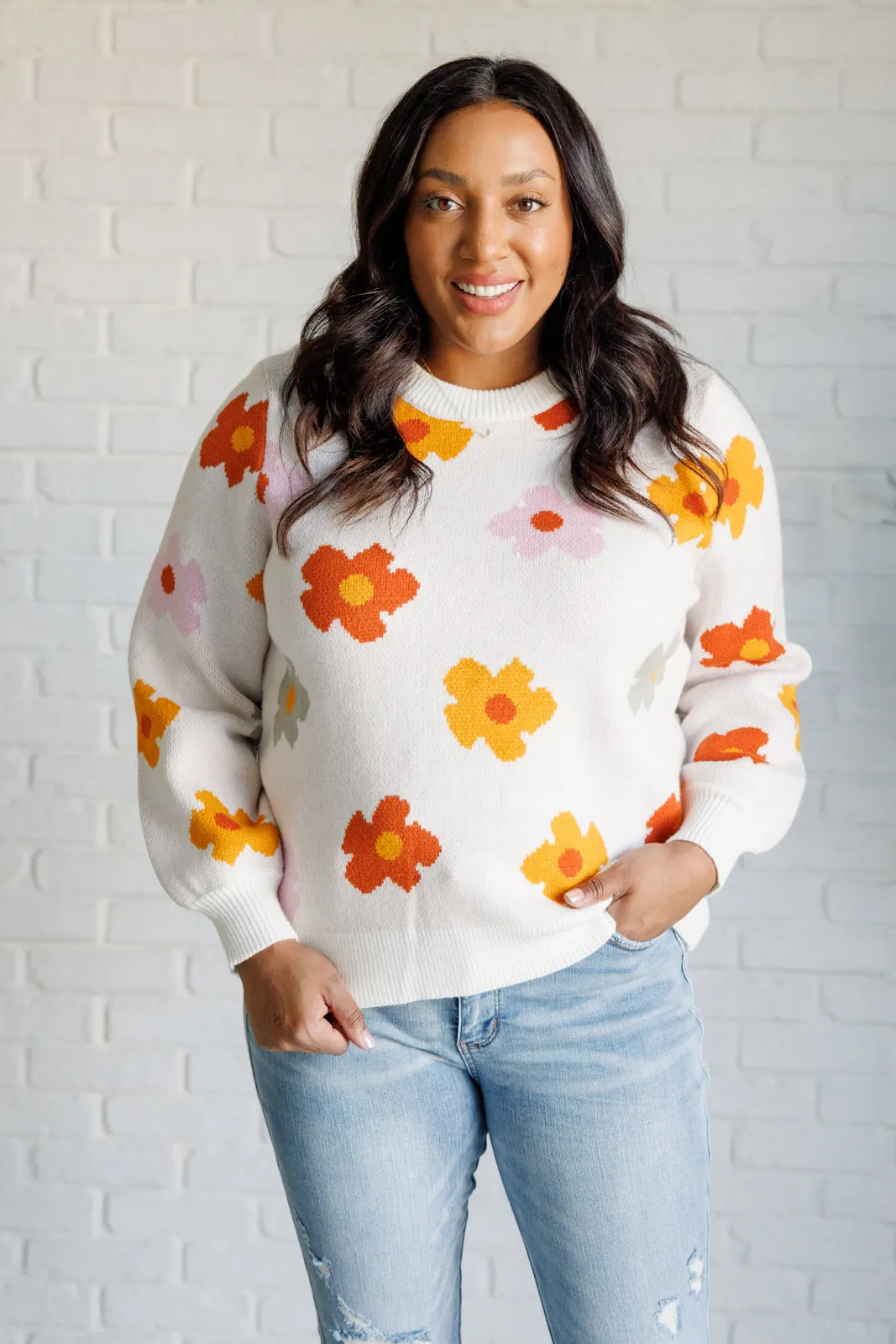 Maxct &Falling Flowers Floral Sweater