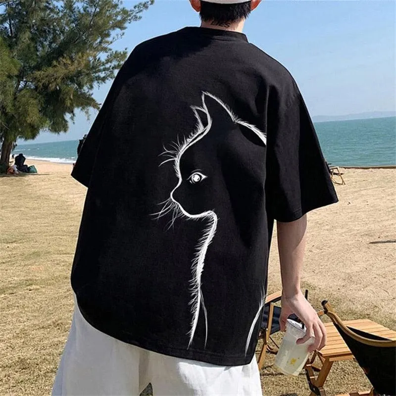 Maxct &Back Printed Cat Tee