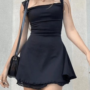 Sleeveless Black Mini Dress Maxct