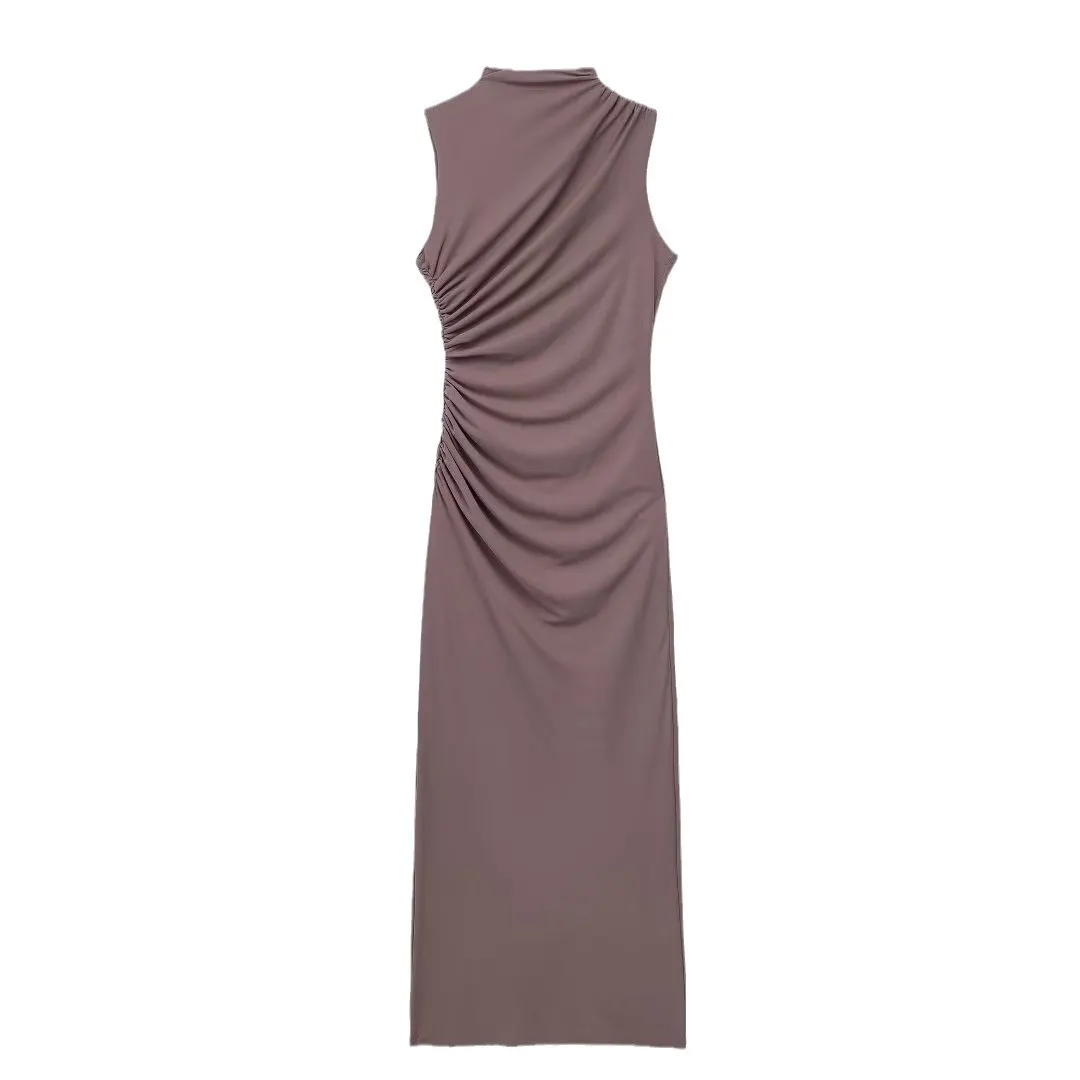Maxct New Pleated Trim Sleeveless Flute Dress 3152200