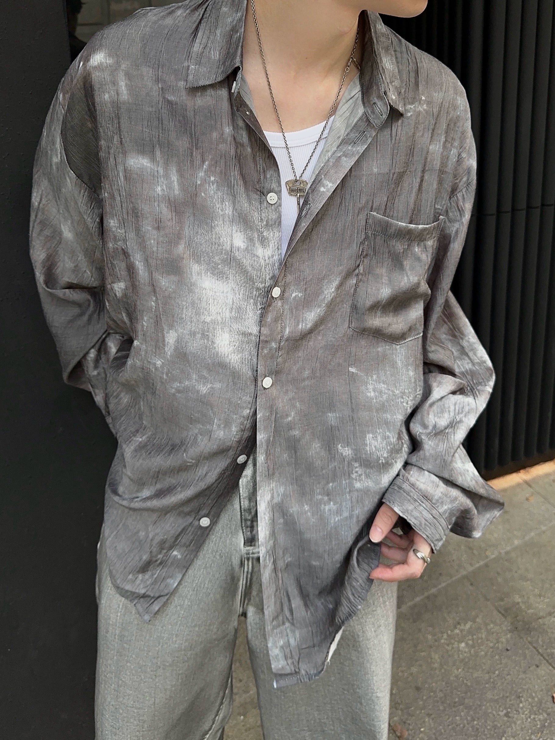 JM Bleached Loose Shirt Maxct