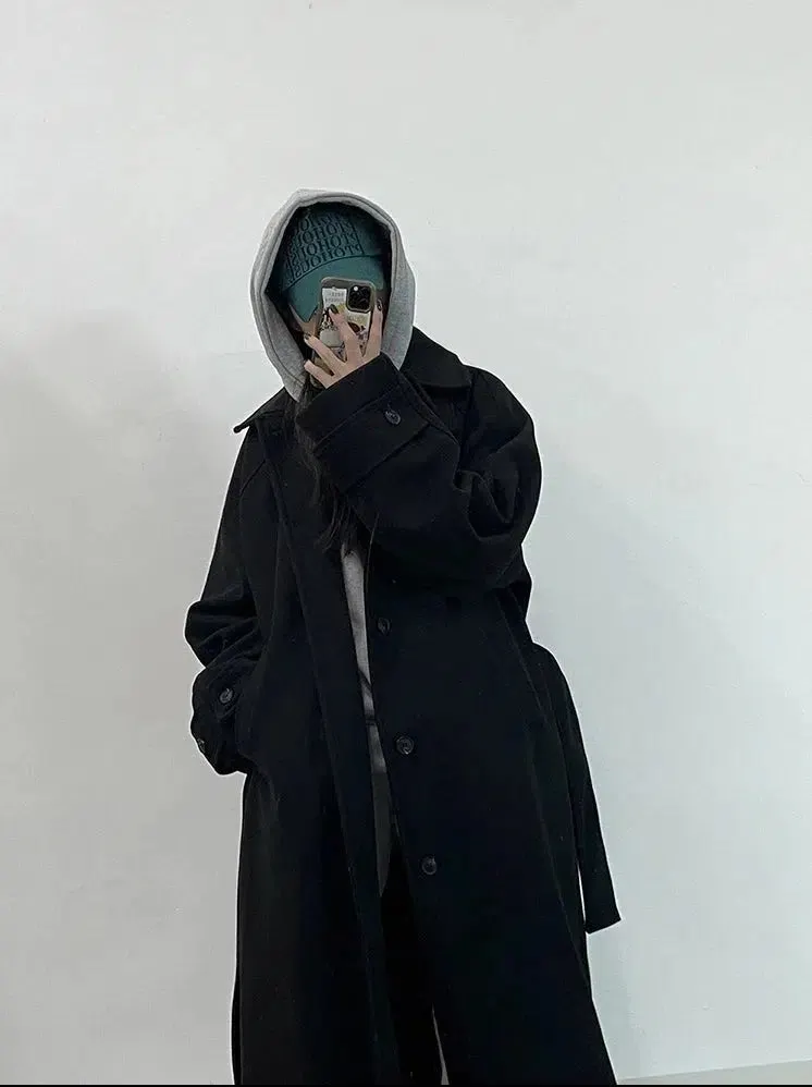 Maxct Thickened Wool Trench Coat