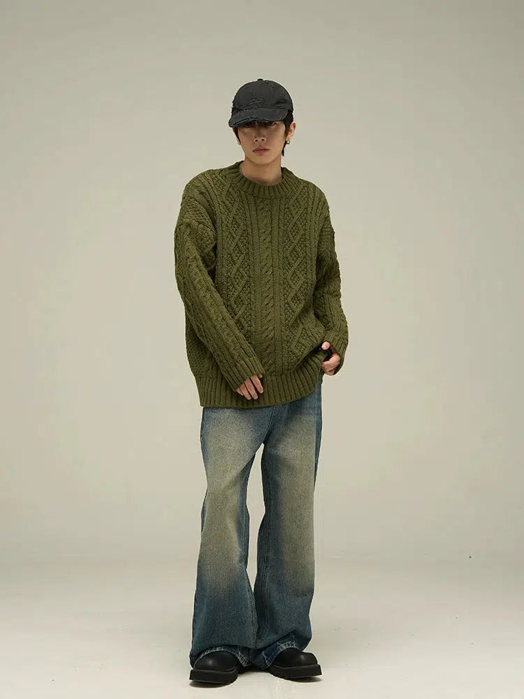 Maxct Vintage Round Neck Sweater