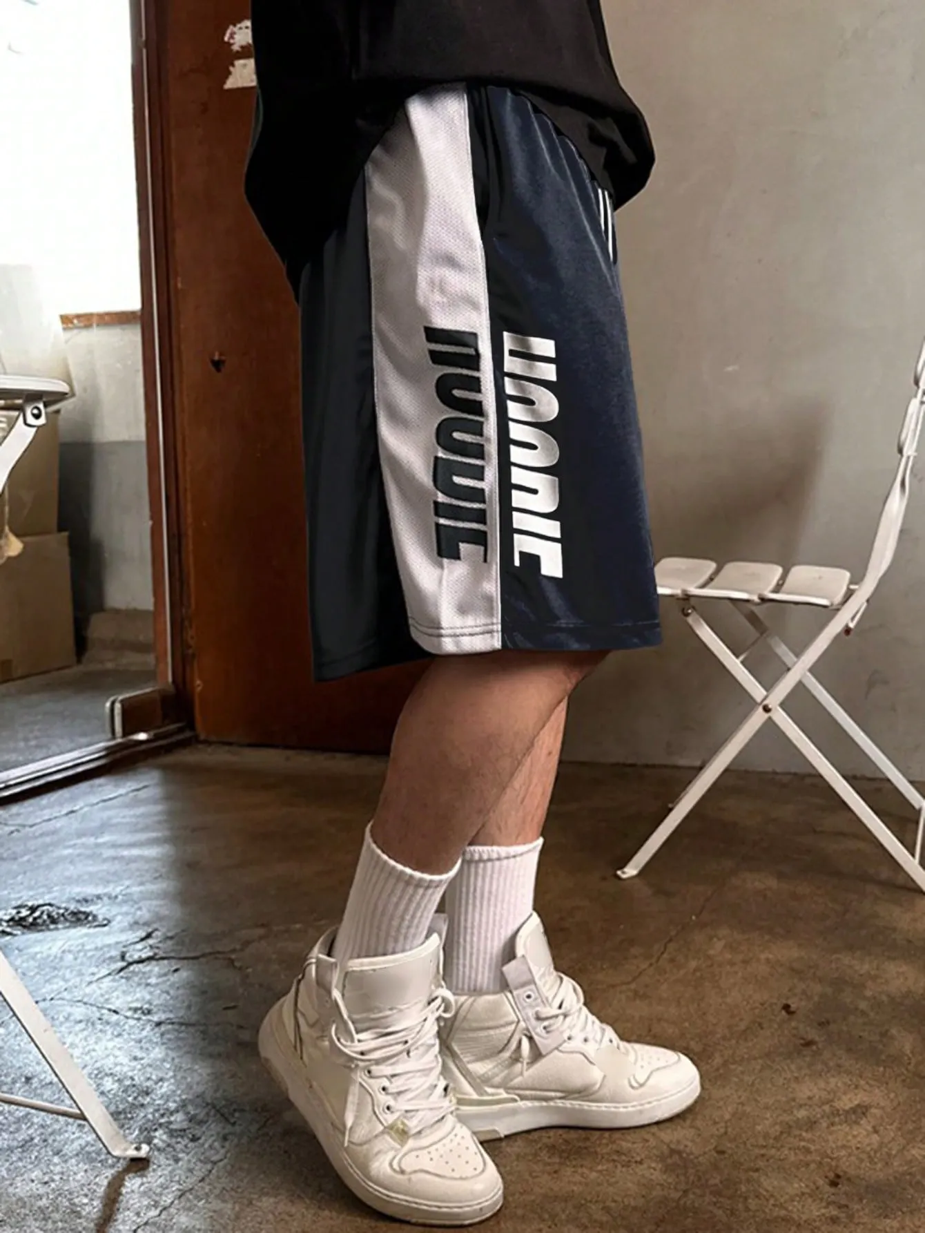 Maxct Men's Summer Letter Print Shorts