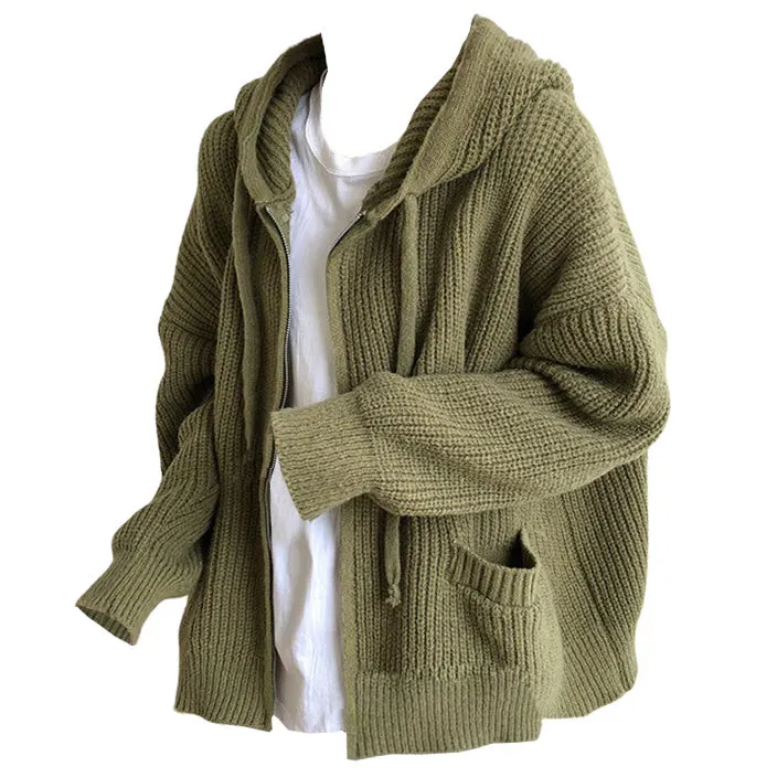 Hygge Knit Zip Up Hoodie Maxct