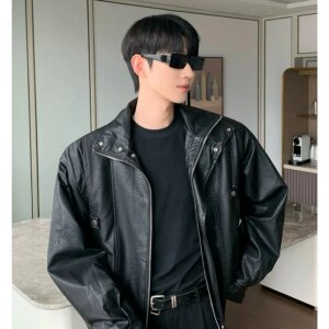 Maxct Thickened Quilted Motorcycle Leather Jacket