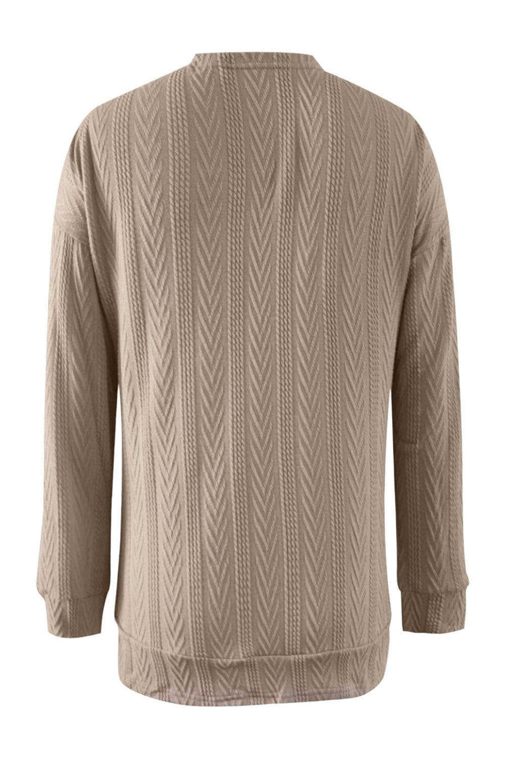 Maxct &Full Size Textured Open Front Long Sleeve Cardigan
