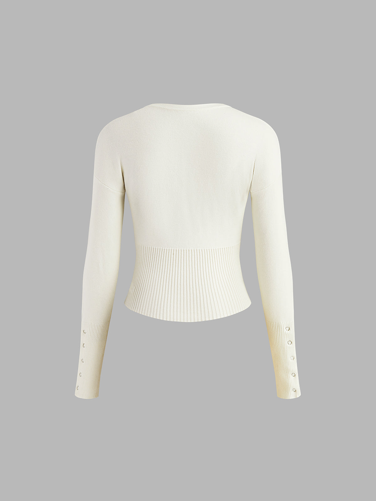 Maxct-Fall Casual Outfits Button Down Panel Knit Cardigan