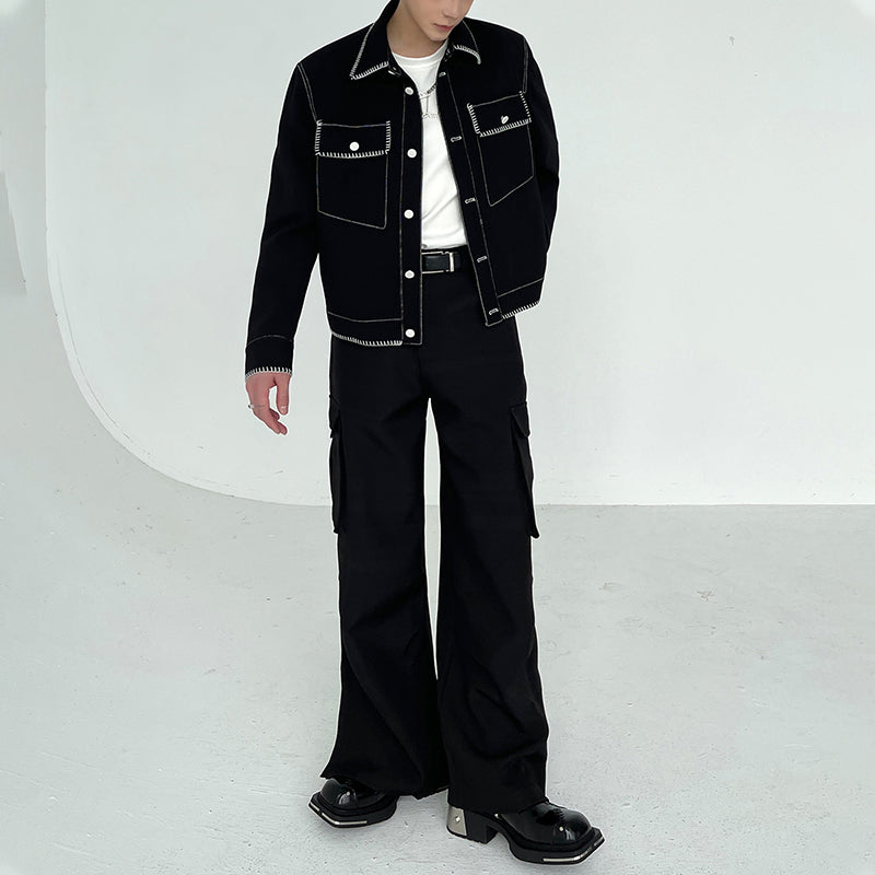 Maxct Topstitched Contrast Design Jackets