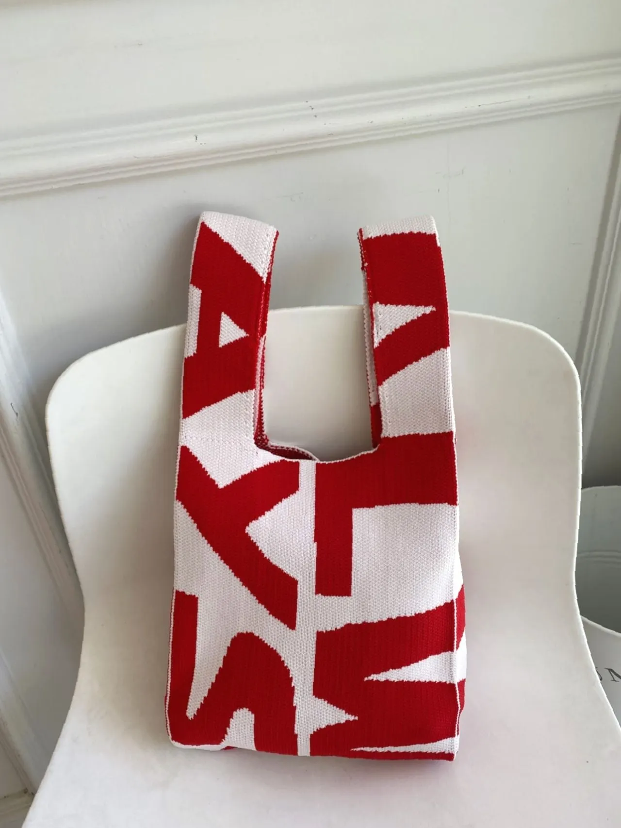 Bag For Love - Letter Graphic Crochet Bag  - Women Maxct Bags