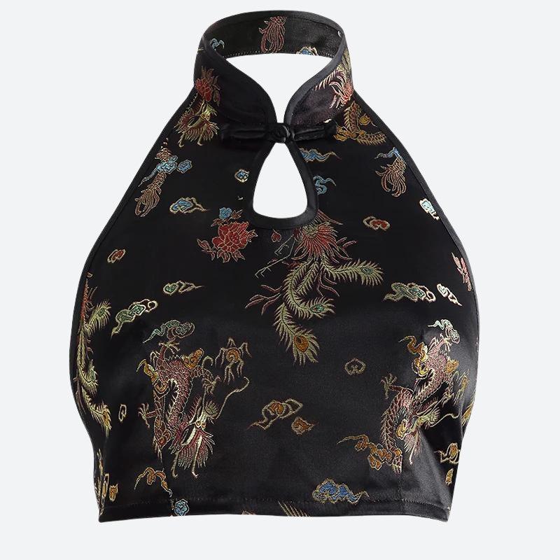 Maxct &Dragon Backless Crop Top