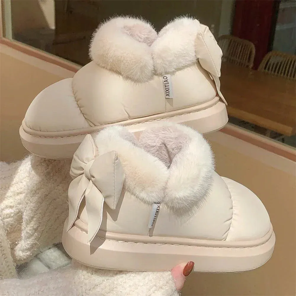 Booties for Women Winter Cute Bow Ankle Boots Maxct
