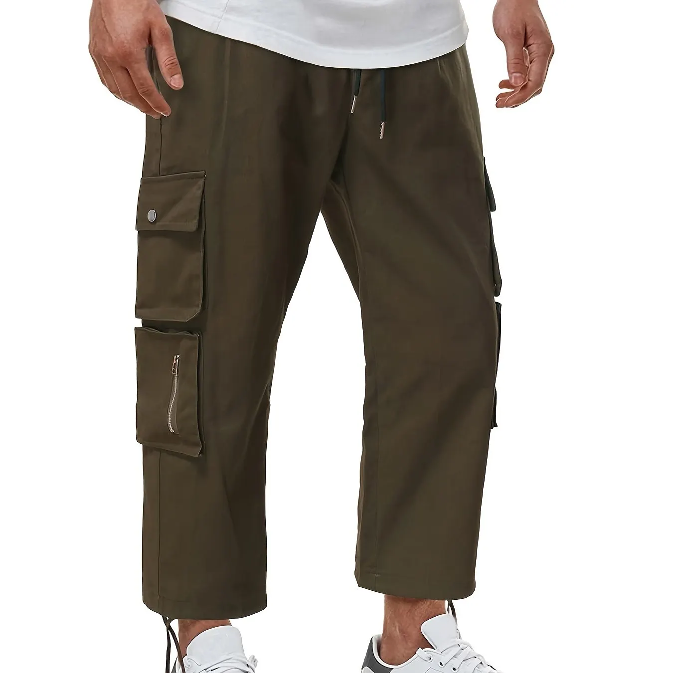 Maxct  Men's Casual Zipper Pockets Cargo Pants For All Seasons