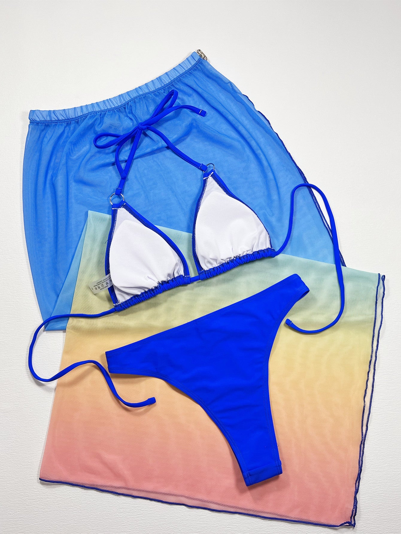 Maxct &Gradient Halter Neck Three-Piece Swim Set