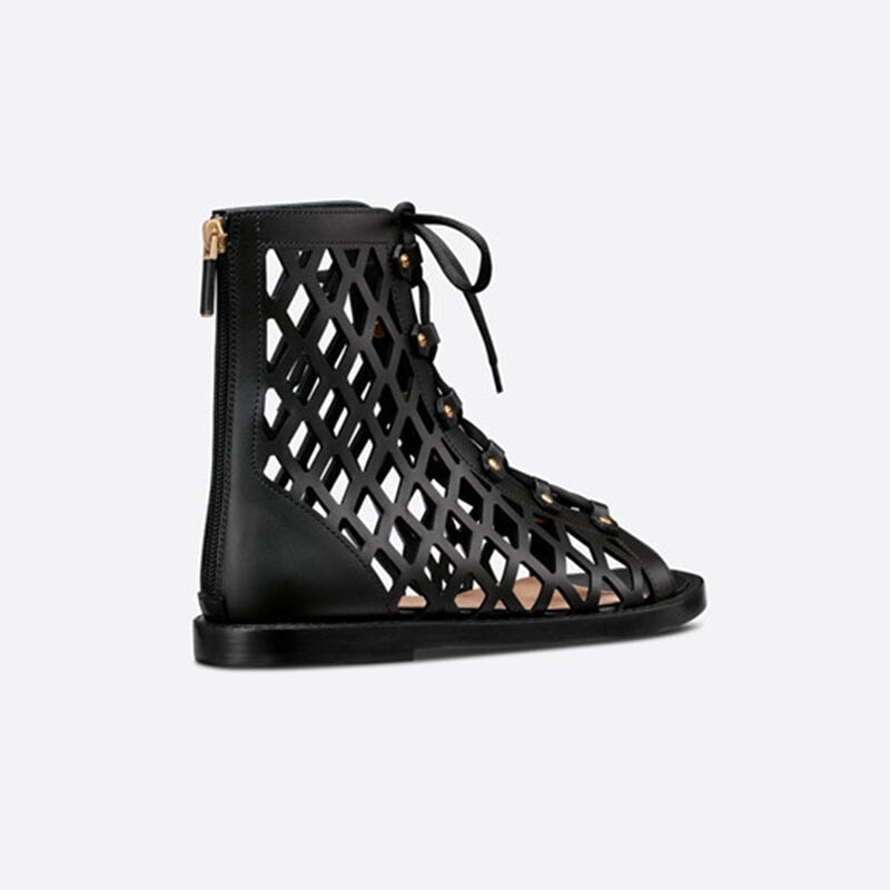 Strappy Sandals Boots Open Toe Back Zipper Flat Gladiator Sandals Maxct