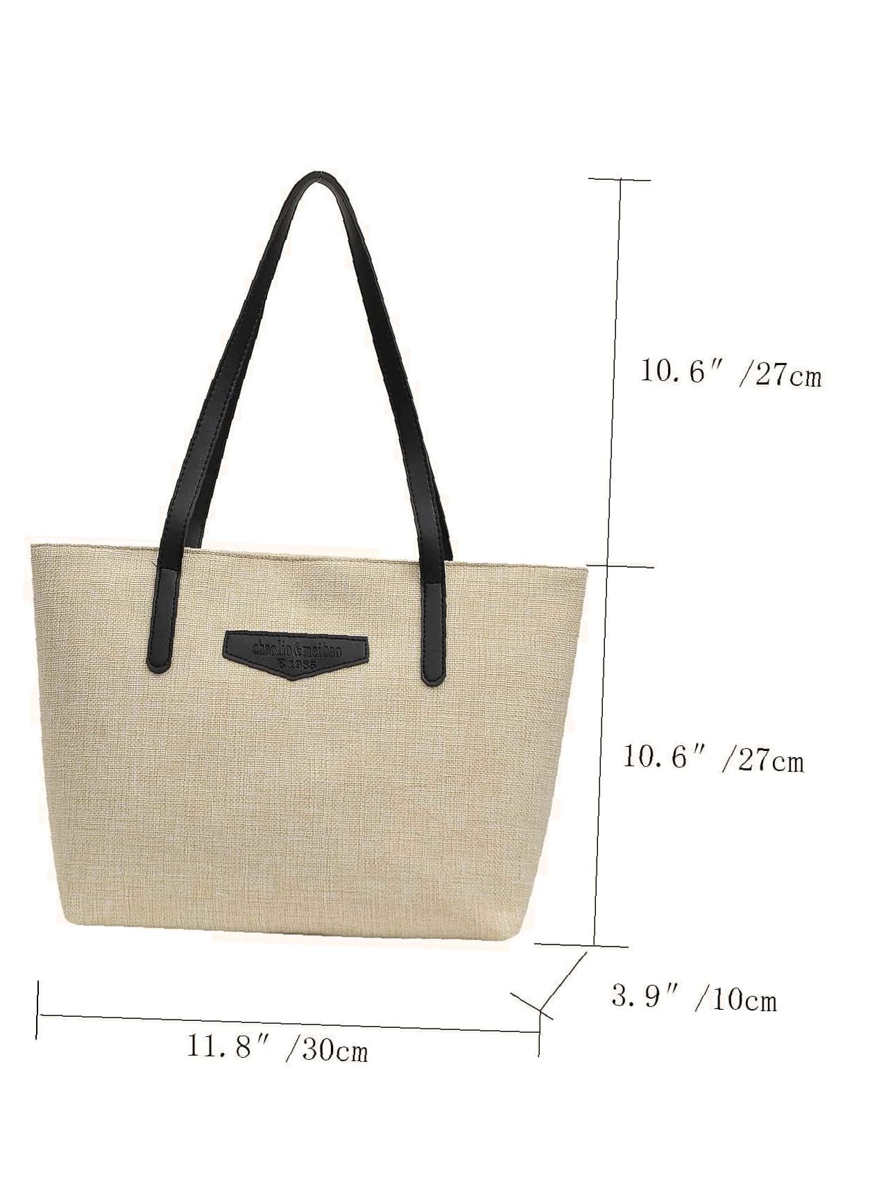 Maxct - Letter Patch Tote Bag  - Women Tote Bags