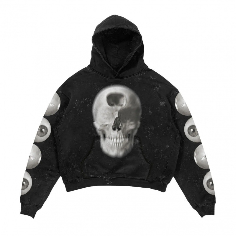Maxct Halloween New Women's Street Fashion Harajuku Style Casual Versatile 3D Printed Pullover Hooded Sweater