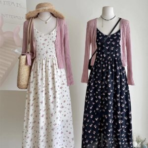 Blush Floral Cami Midi Dress Maxct