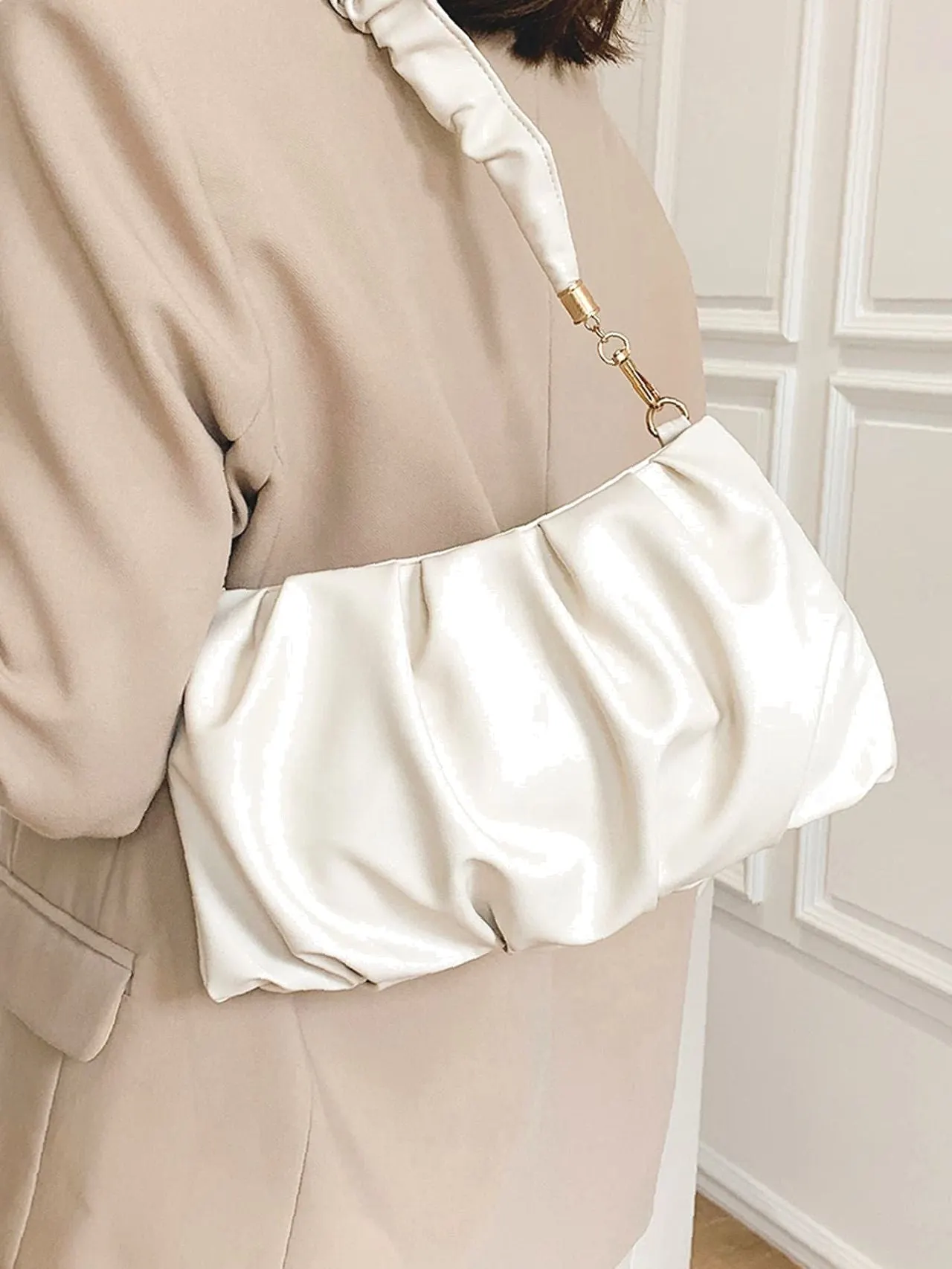 Bag For Love - Minimalist Ruched Bag  - Women Maxct Bags