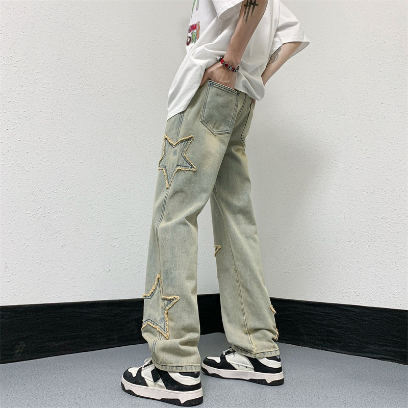 TIA Retro Star Patch Jeans Maxct