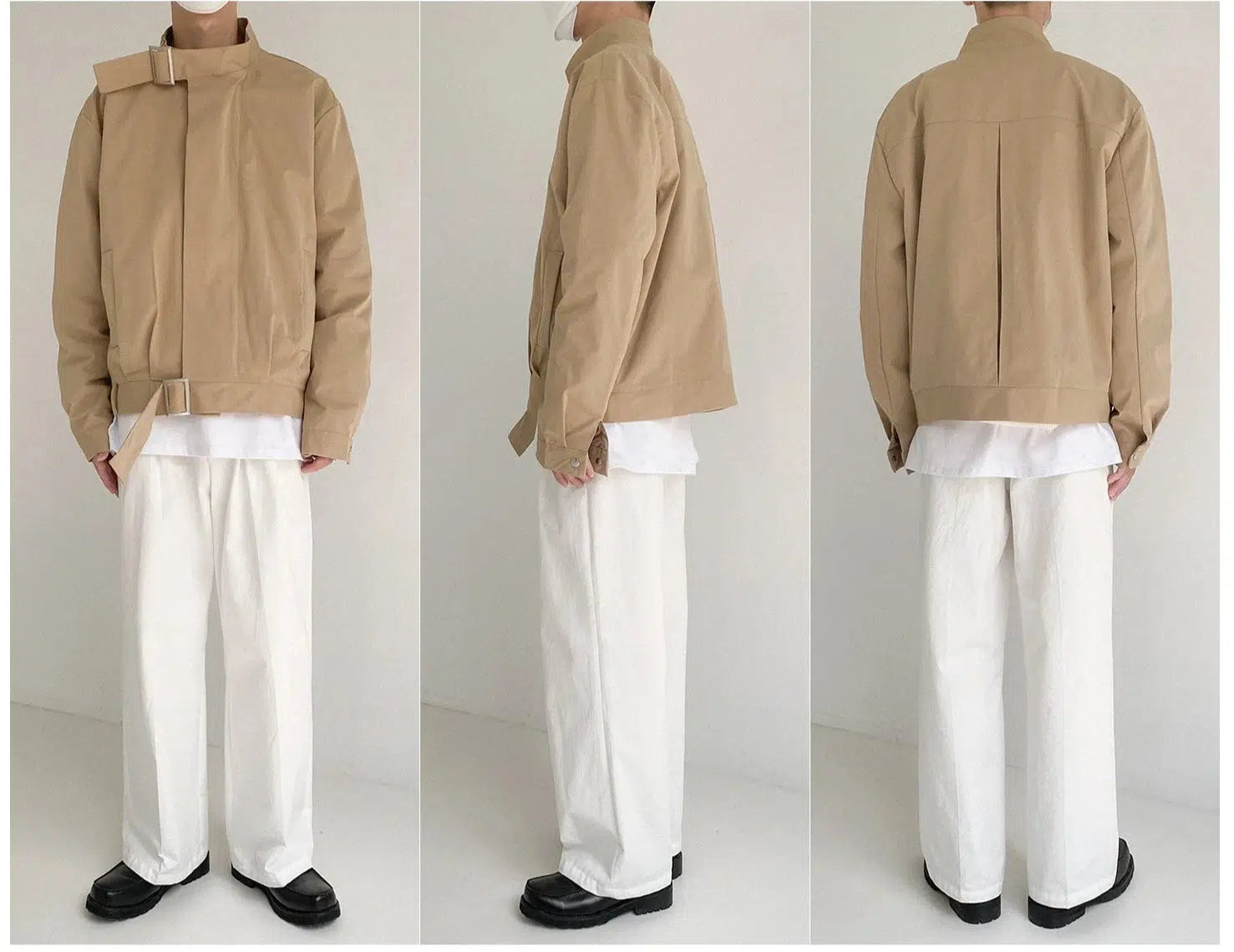 Maxct Retro Short Casual Stand Collar Jacket