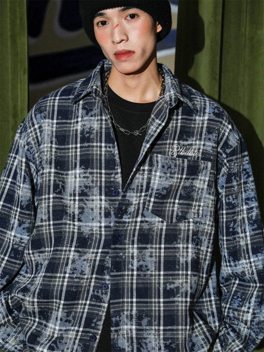 Manyston Bleached Plaid Shirt Maxct
