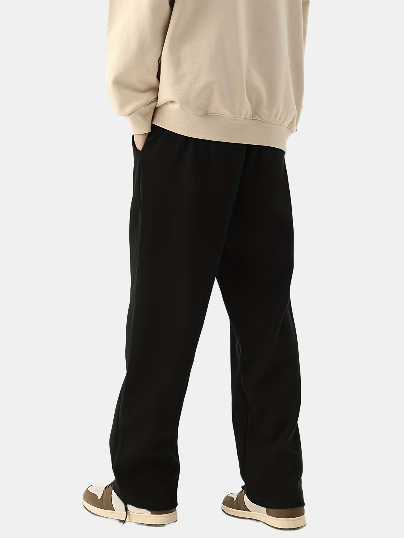 Maxct  Classic Design Solid Color Drawstring Sweatpants Men's Casual Slightly Stretch Pants For Spring Summer