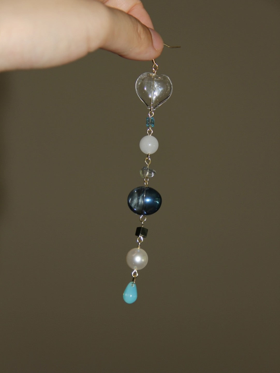 Mint Sparkling Water Long Earrings