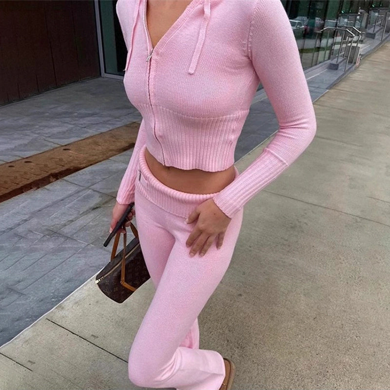 Maxct Ivorie Knitted Pants Set
