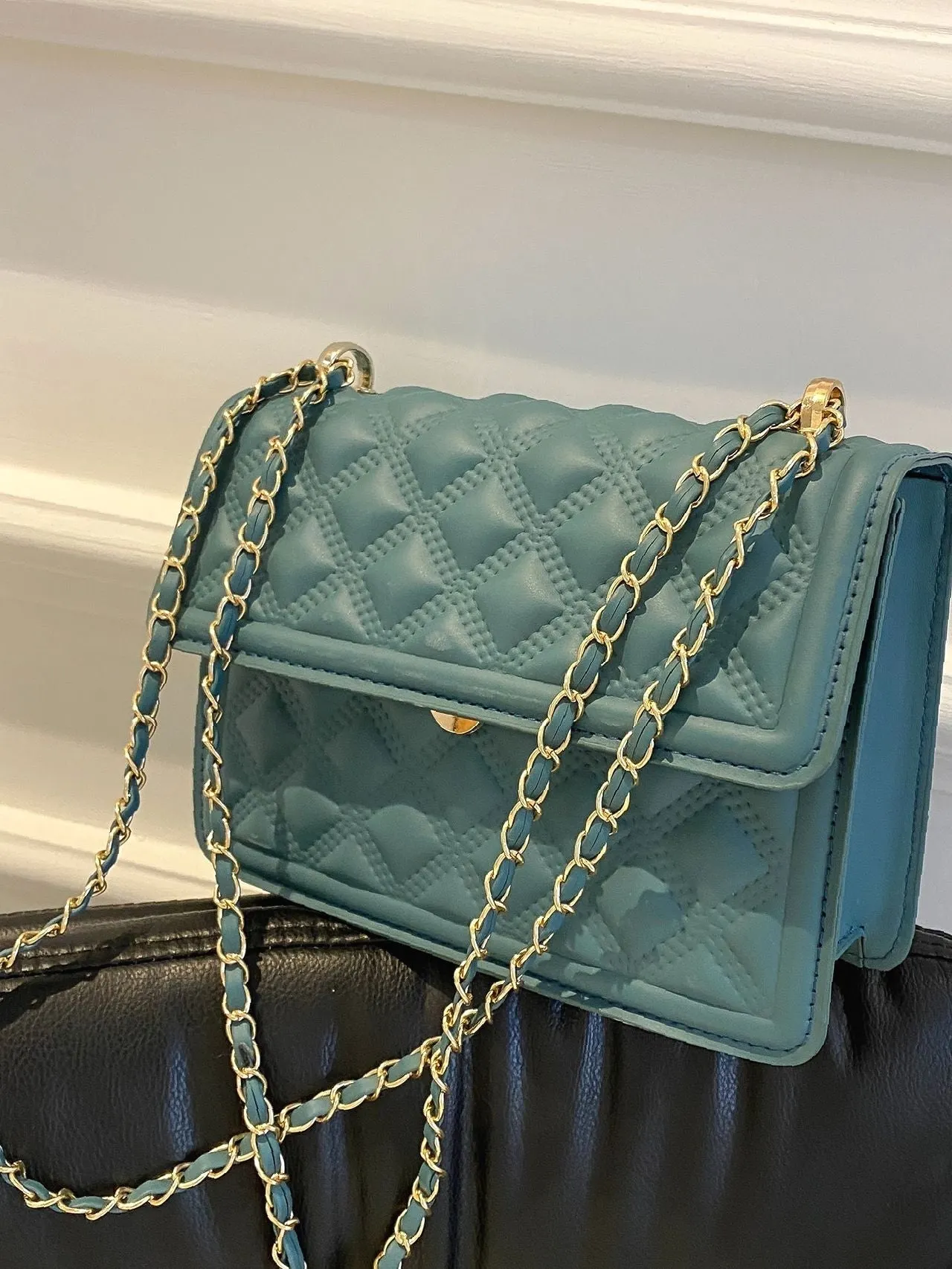 Bag For Love - Minimalist Textured Flap Square Bag  - Women Maxct Bags