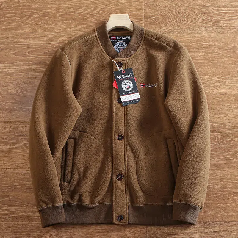Maxct Polar Fleece Baseball Collar Jacket