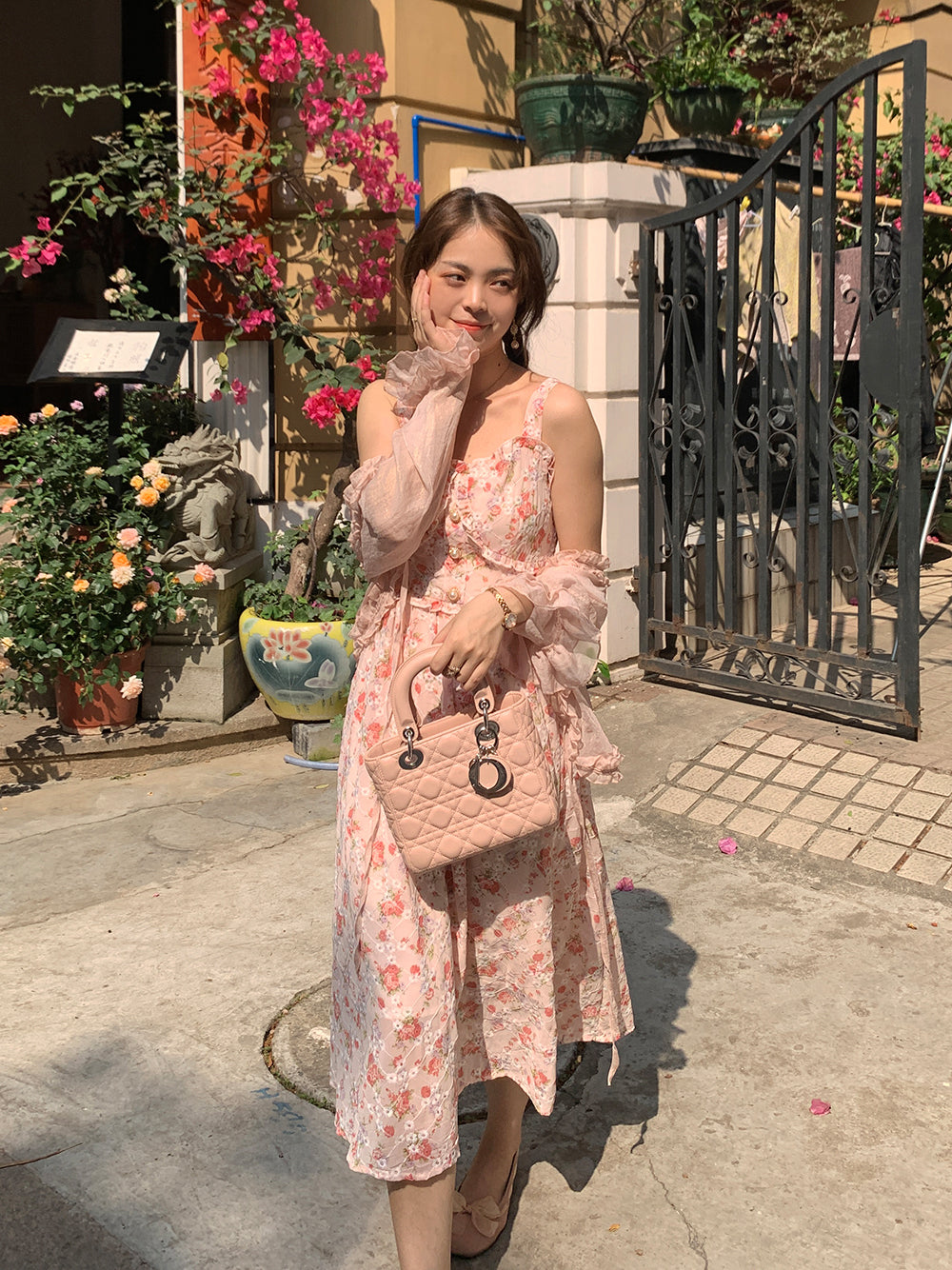 Tea Cup Floral Cami Dress Maxct