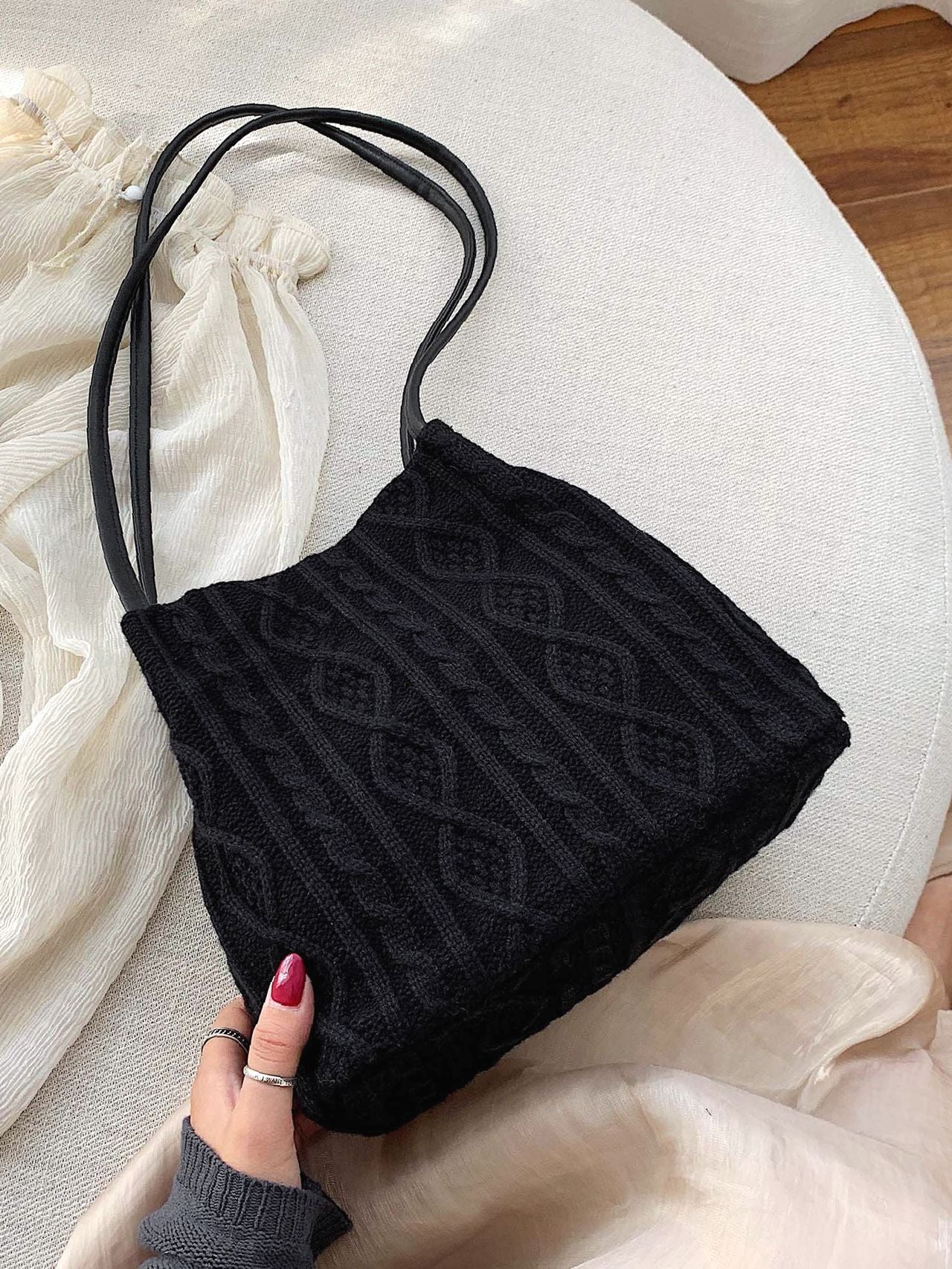 Maxct - Minimalist Crochet Tote Bag  - Women Tote Bags
