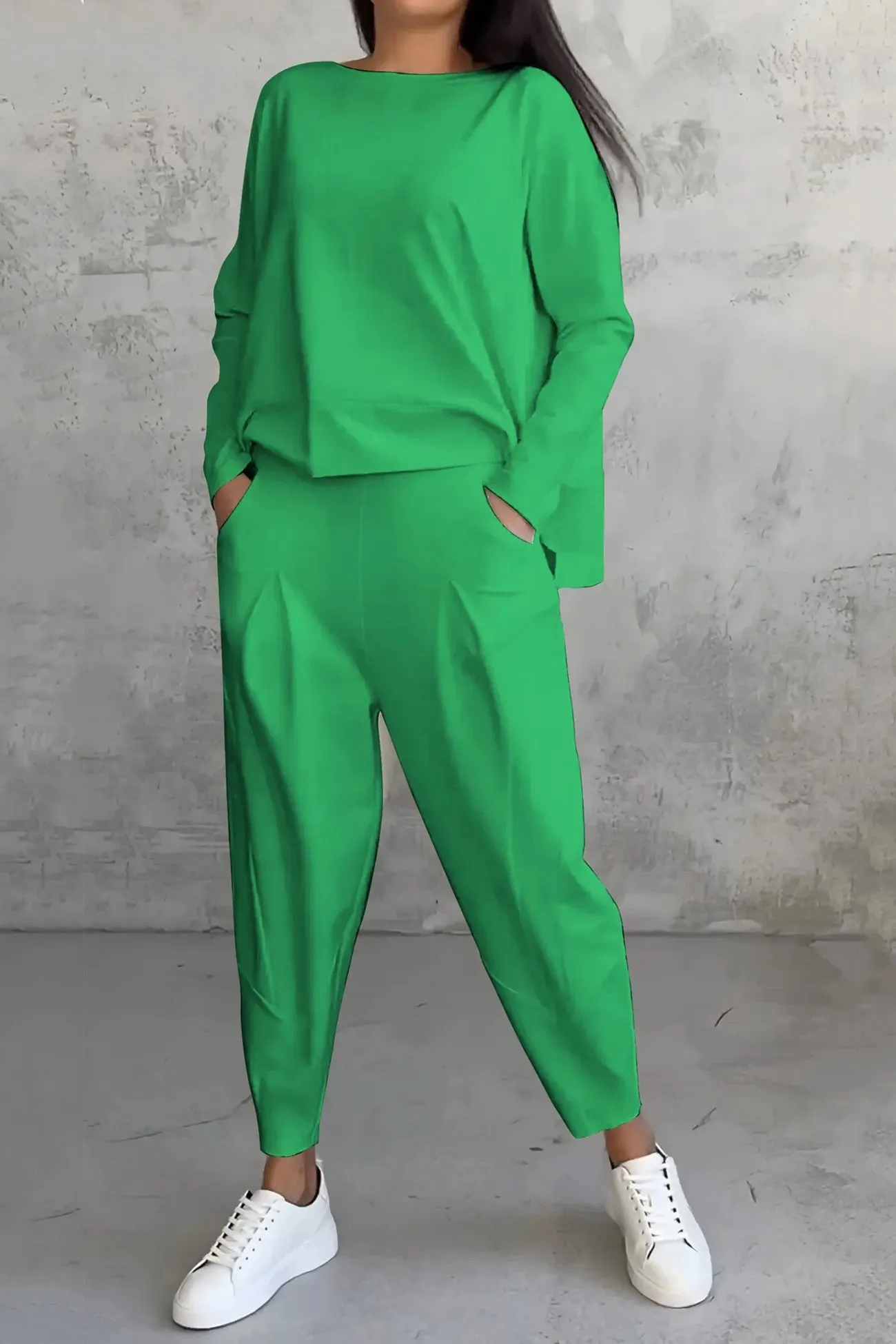 Maxct High Low Hem Sweatshirt Set