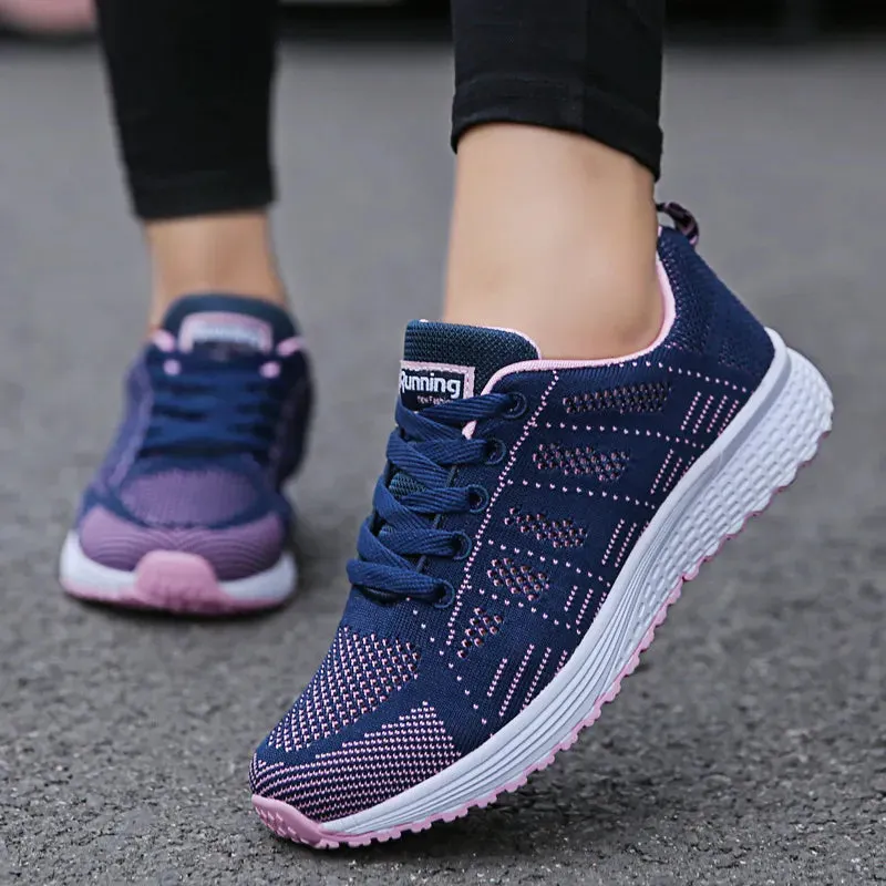 Casual Breathable Mesh Flat Sneakers for Women Maxct