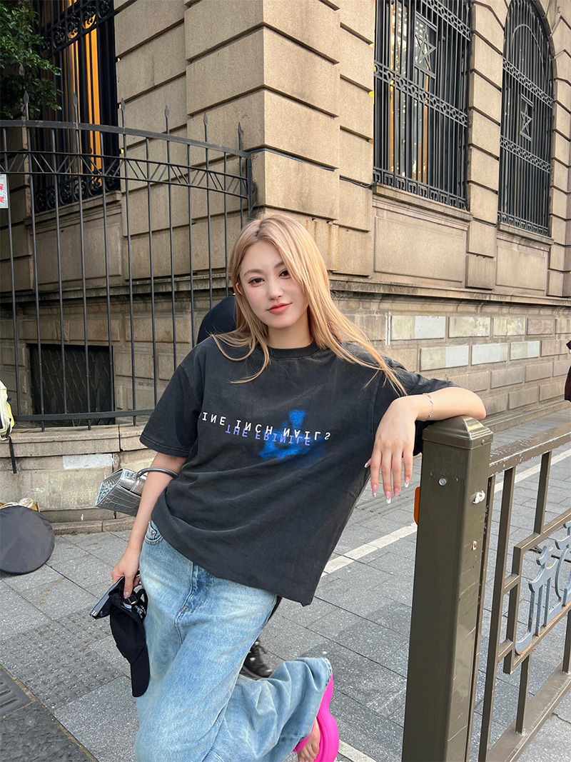 90s Streetwear VTG NIN Nine-inch Nail Retro Print Oversized Cotton T-shirt High Quality Loose Casual Men Women 1:1 Vintage T Shirt Summer Sale
