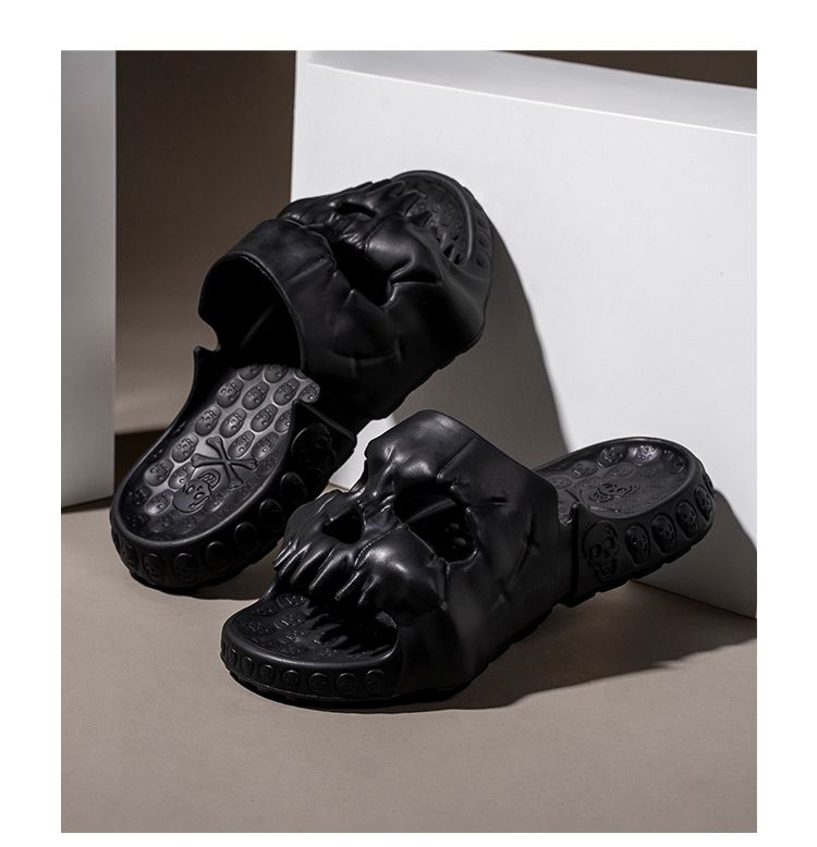 Skull Design Men Slippers - true deals club