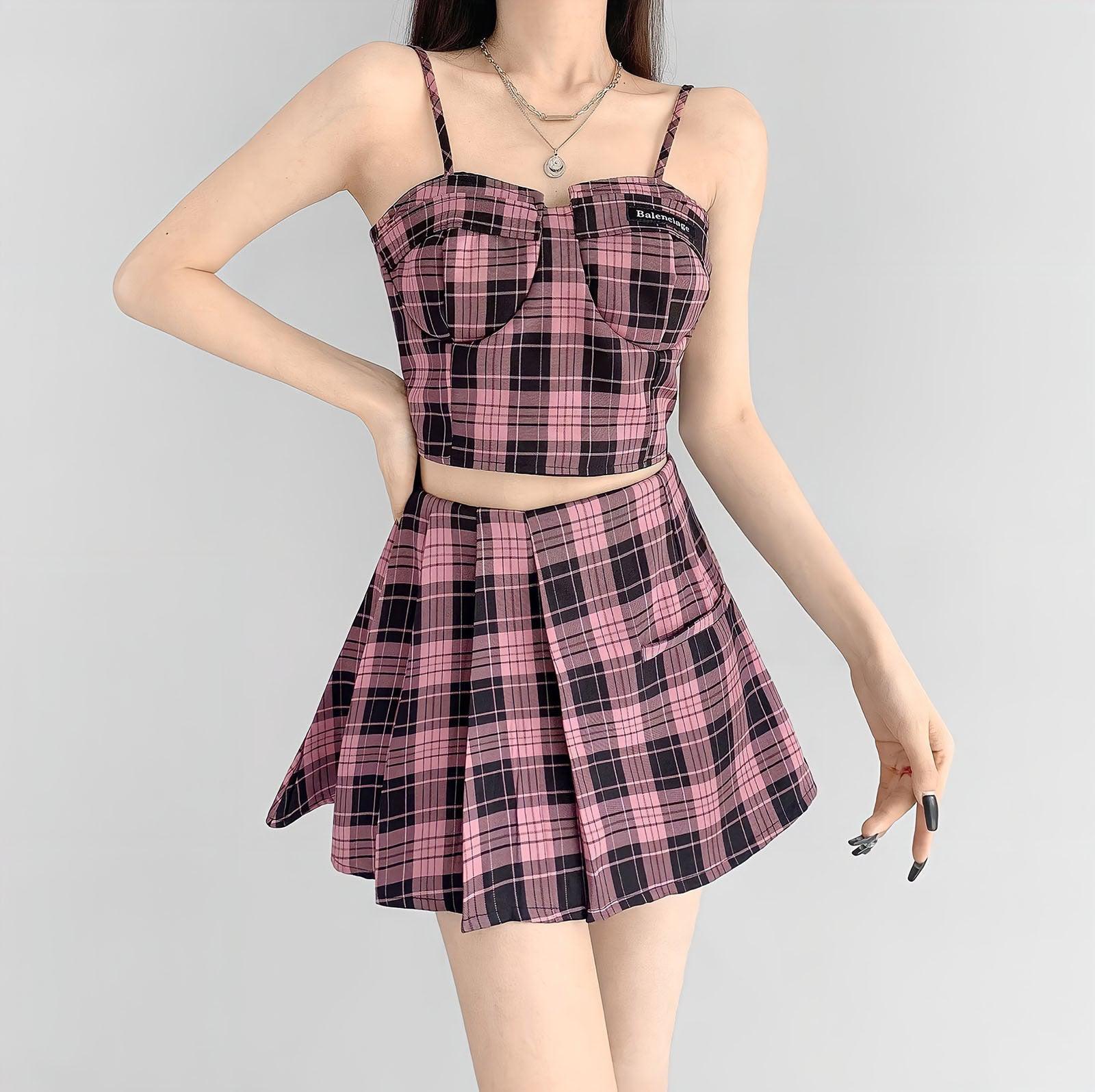 Maxct &Barbie Mini Skirt & Crop Top Two Piece Set